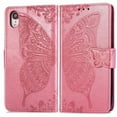 thumbnail image 1 of Wallet Case for iPhone, Embossed Butterfly Flower Premium PU Leather [Kickstand] [Card Slots] [Wrist Strap]Cover for iPhone, 1 of 7