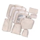 thumbnail image 2 of Cateissary 9 piezas cubos de embalaje impermeable equipaje malla ropa sujetador cordón clasificación bolsa de almacenamiento para suministros de viaje al Almacenamiento y organización del hogar Beige, 2 of 6