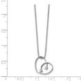 thumbnail image 3 of 925 Sterling Silver White Ice .02ct Diamond Heart Necklace; 18 inch; Lobster Clasp; for Adults and Teens; for Women and Men, 3 of 3