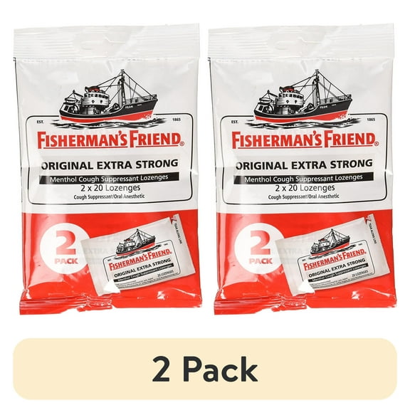 (2 pack) Fisherman'S Friend Lozenges - Original Extra Strong - Dsp - 40 Ct - 1 Case
