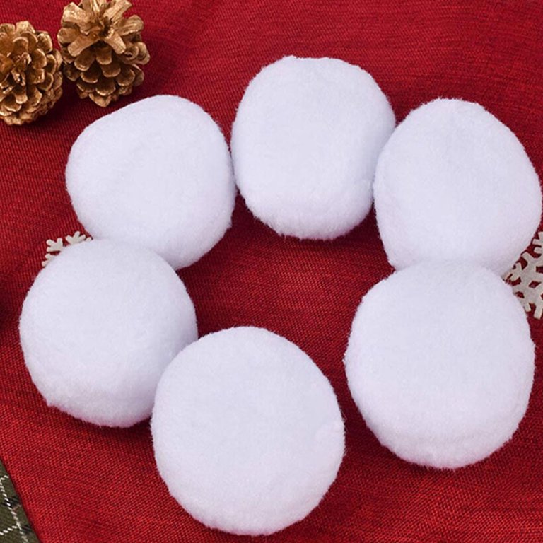 teytoy 60 Pack Snowball Toss,White Plush Snow Soft Guatemala