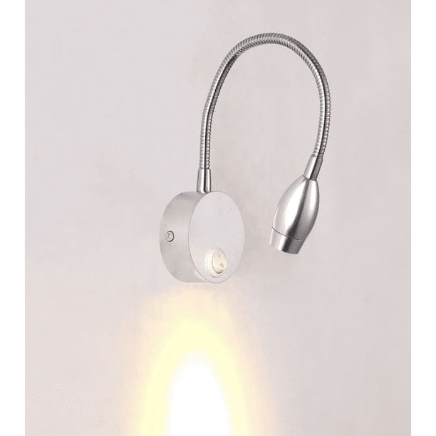 RV Lámpara de pared Lámpara de pared LED creativa para interiores, pasillo del hotel, pasillo, escalera, sala de estar, fondo, lámpara de pared, lámpara de pared con manguera, plateada, 3w, la dirección se puede ajustar a voluntad, luz blanca cálida BRILLAR Rojo Verde