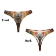 thumbnail image 3 of Balery Sunshine Flower Meditating Cat Tangas de Algodón para Mujer con Estampado – Ropa Interior Sexy, Transpirable, G-string-Medium, 3 of 6