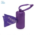 thumbnail image 4 of Voyager Reflective Dog Leash with Neoprene Handle 5 FT and Reusable Plastic Dispenser Poop Bag Holder Set for Walking and Outdoor Use Soft and Durable with Clip-On - Purple (Purple Dispenser), 4 of 5