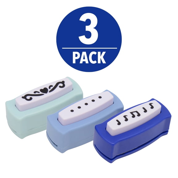 Westcott Boarders and Edging Paper Punch Set, for Craft, Multi-Color, 3 Piece