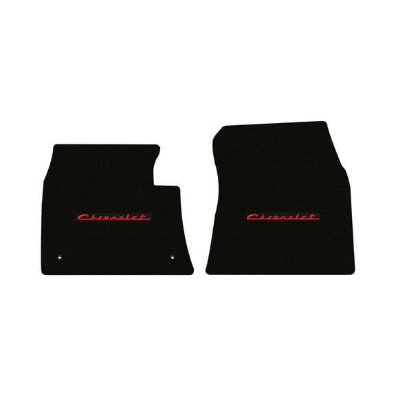 Lloyd Mats LogoMat Custom-Fit 2PC Carpet Floor Mats for 1959-1960 Chevrolet Impala 2-Door, Black