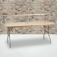 thumbnail image 3 of Flash Furniture Amara 72" x 12" x 12" Birchwood Bar Top Riser with Folding Silver Legs, 3 of 11
