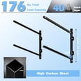 thumbnail image 2 of Ztysn 2 pack Metal Kayak Storage Rack,Wall Mount Holder with 176LBS,Adjustable Heavy Duty Kayak Hanger for Garage,Fits Canoe,Paddle Board,Black, 2 of 7