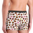 thumbnail image 4 of Men's Boxer Briefs, Cute Chocolate Print Soft Comfy Mens Underwear Boxer Briefs Breathable With Widen Waist, 4 of 7