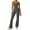 Gray, variant on Women's Tank Skinny Jumpsuit, Solid Color Sleeveless U-Neck Back Cutout Wide Leg Pants Playsuit Clubwear
