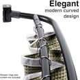 thumbnail image 3 of Double Curved Shower Rod, Metal Construction, Adjustable Between 44 to 70 Inches, Aluminum Rods and Zinc Mounting Hardware, Quality Modern Bathware, Black Finish, 3 of 9
