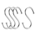 thumbnail image 1 of Unique Bargains Stainless Steel S Hooks 2.6' S Shaped Hook Hangers Multiple Uses 4pcs, 1 of 4