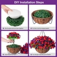thumbnail image 7 of Lumkrypt Outdoor Artificial Flower Hanging Basket, 4 Bunches of Faux Silk Morning Glory, UV & Fade Resistant for Porch Patio Balcony Garden Yard Home Decor, 7 of 7