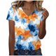thumbnail image 1 of Camisetas Casuales de las Mujeres Moda Cómoda Impresa de Manga Corta con Cuello en V Top para el Uso Diario Casual, 1 of 5