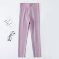 thumbnail image 2 of Girls Athletic Leggings Kids Dance Running Yoga Pants Workout Dance Tights 8-9 Years,Purple Caqnni, 2 of 6