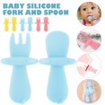 thumbnail image 1 of Toddler Utensils Set Self-Feeding Silicone Baby Utensils Anti-Choke BPA-Free Baby Fork and Spoon Set with Protective Choke Barriers for Baby Toddler Led Weaning Ages 6 Months Up, 1 of 8