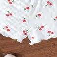 thumbnail image 5 of NIEWTR Summer 2Pcs Outfits Set for Toddler Girls with Cute Flower Short Sleeve T-Shirt and Flare Shorts, Gift Idea Summer 2Pcs Gift Outfits Set Short T-shirt Sets White 6-9 Months, 5 of 6