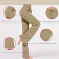 thumbnail image 4 of High Waist Wide Leg Yoga Pants Women Tummy Control Bootcut Flare Lounge Leggings Comfy Loose Casual Workout Drawstring, 4 of 7