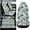 thumbnail image 5 of Qpednta Fish Camo Car Seat Covers Sets Front Seats and Rear Bench Cover Protector Anti-Slip Back Fabric Breathable Seat Cover Universal Fit Most Cars,SUV, Trucks, 5 of 7