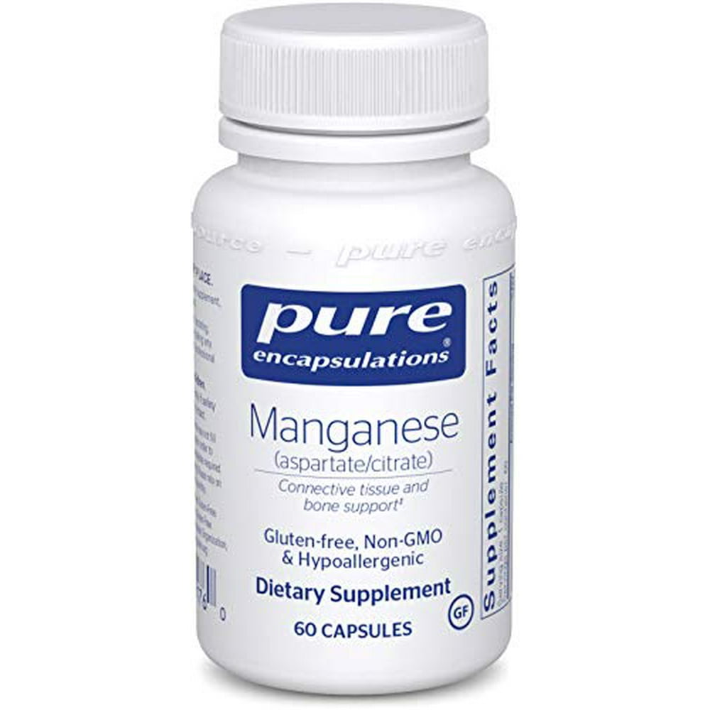 Pure Encapsulations Manganese (Aspartate/Citrate) Hypoallergenic