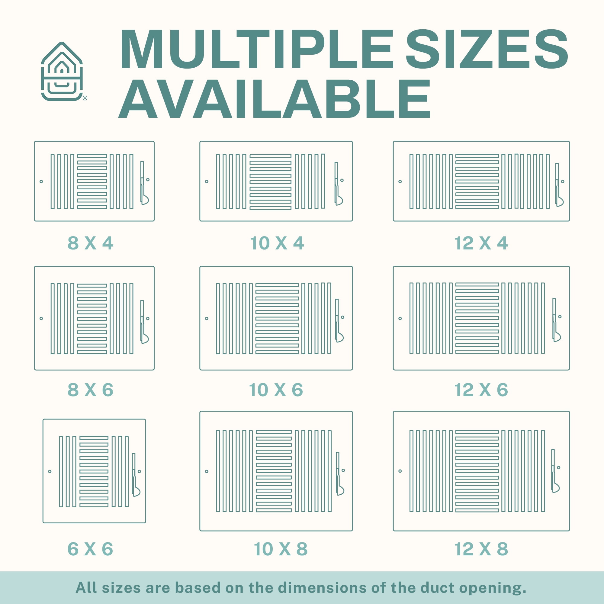 Ceiling Register - Air Vent Covers for Home Ceiling or Wall - 14X8 Inch (Duct Opening) 3-Way White Grille Register Cover with Adjustable Damper for HVAC Heat and Cold Air Conditioner