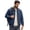 Dark Blue, variant on Mens Reversible Stand Collar Jacket Lightweight Zip Front Casual Business Outerwear with Ribbed Cuffs and Hem Khaki XL