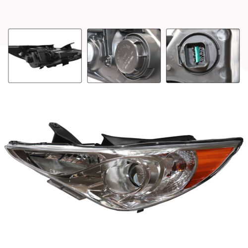 Left Driver Headlight For Hyundai Sonata Halogen Headlamp 2011 2012