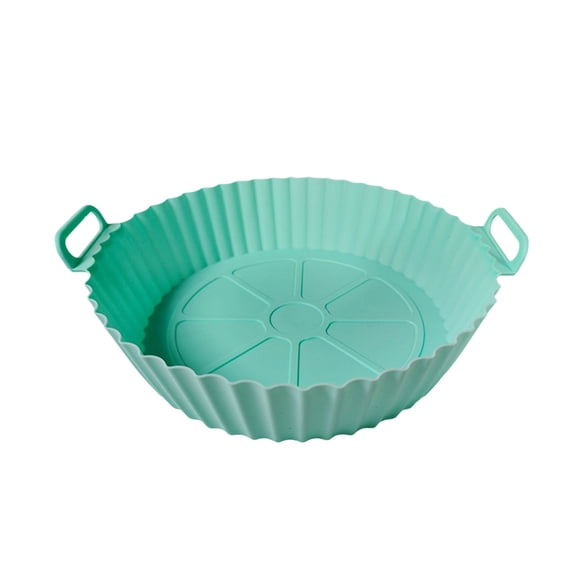 JVBTVB Reusable Silicone Air Fryer Basket Liner - 7.5 Inch Non-Stick & Heat Resistant Fryer Accessories for Air Fryer, Oven, Microwave, No Need to Clean