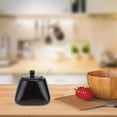 thumbnail image 2 of Simple Ceramic Sugar Bowl Salt Pot Pepper Storage Jar Practical Seasoning Pot Container Condiment Spice Box Holder for Home Kitchen (Black), 2 of 8