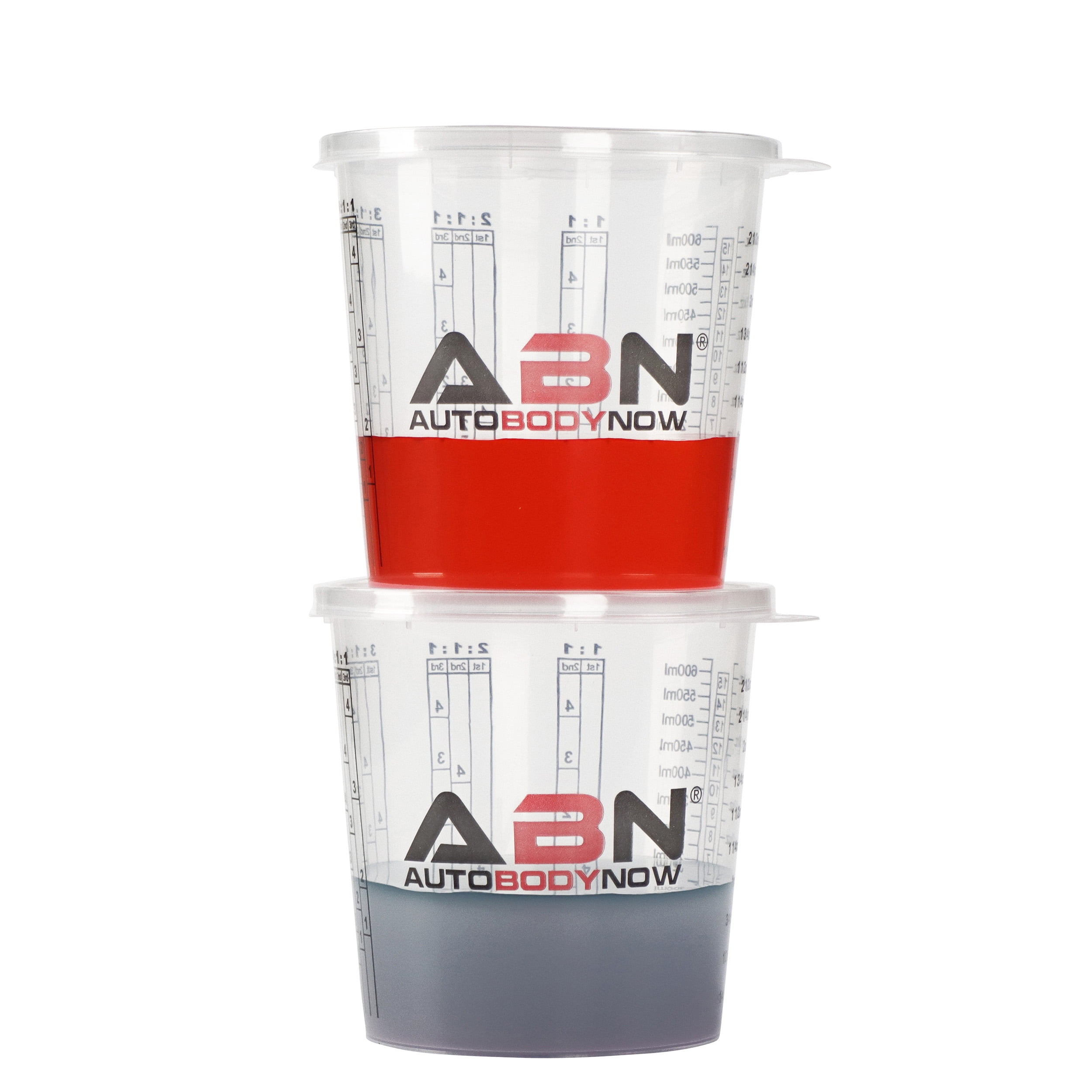 ABN Plastic Automotive Paint Mixing Cups 5pc Resin and Epoxy Mixing Pitcher  Set