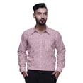 thumbnail image 1 of BESTMAN Chemise en Coton Imprimée avec Poches Col Évasé Boutonnée Chemise Formelle, 1 of 5