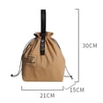 thumbnail image 2 of Xinwanna Bento Bag Adjustable Wide Opening Canvas Drawstring Design Lunch Handbag Picnic Accessories (Yellow), 2 of 13
