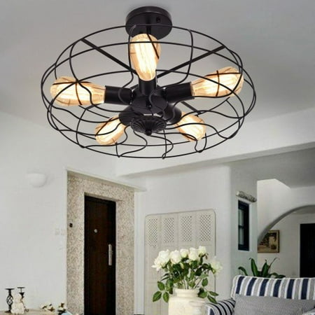 

Henmomu 5-Light Vintage Metal Hanging Ceiling Light Lighting & Ceiling Fans