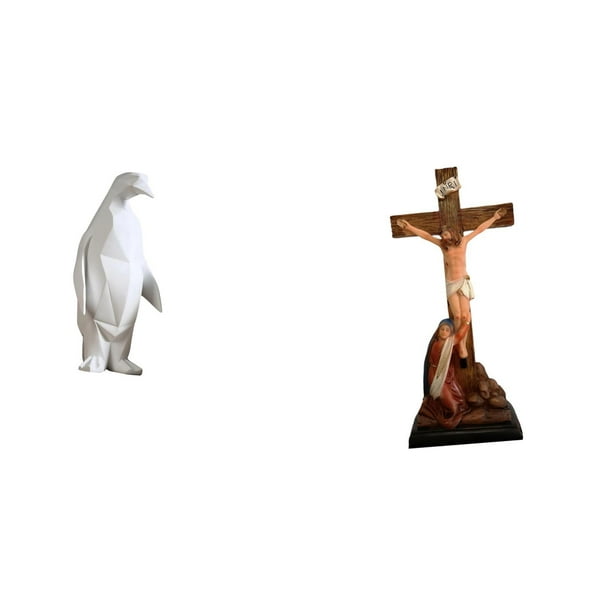 Figura De Pingüino, Artesanía Coleccionable, Estatua Decorativa De Resina Para Inauguración De La Casa, Mesa, Bar, Dormitorio, Oficina, Adorno De Jesús, Artesanía, Escultura Religiosa