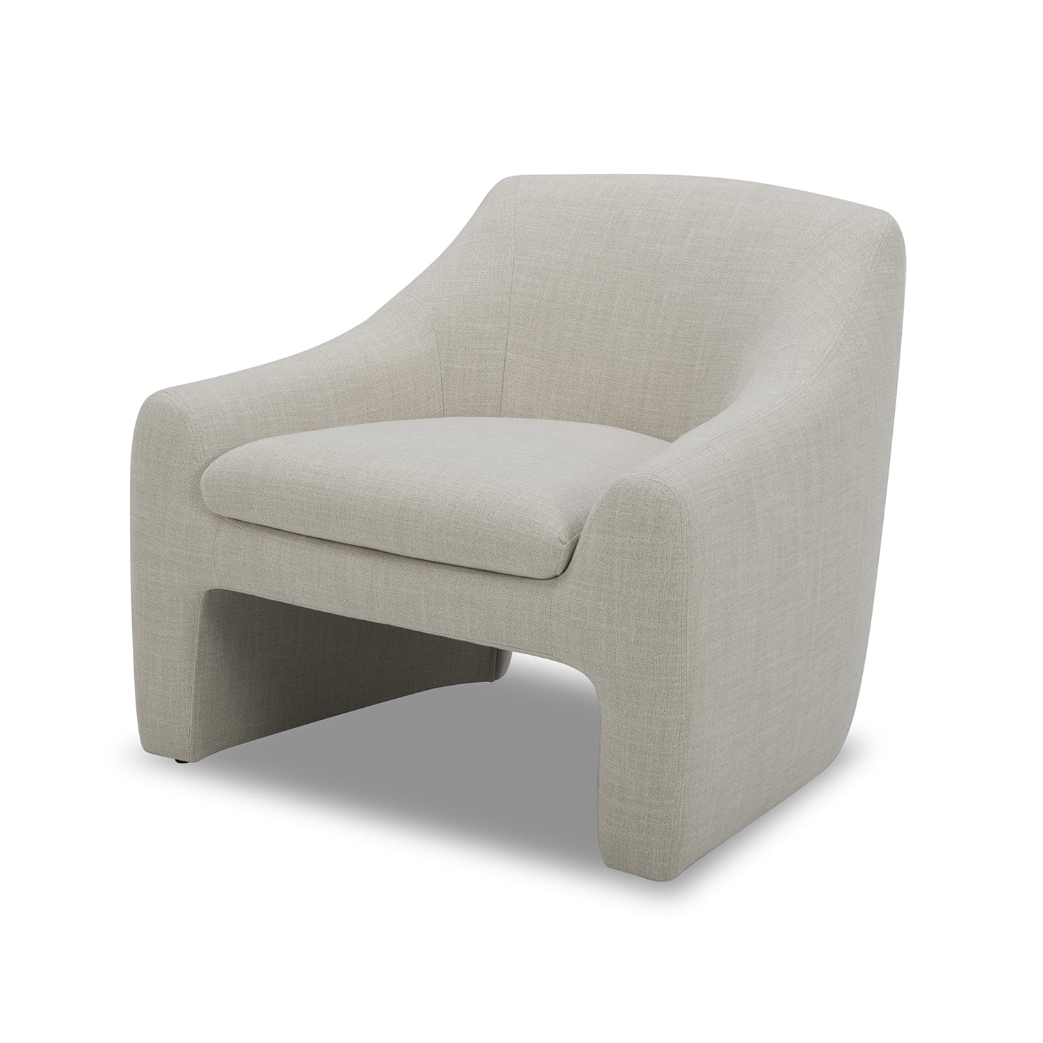 Better Homes & Gardens Emerson Curvy Accent Chair, Cream Linen