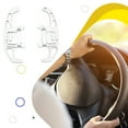 thumbnail image 3 of Wweixi 2pieces Car Interior With Steering Wheel Shift Paddle Shifter Classic And Timeless Easy Installation silver, 3 of 6