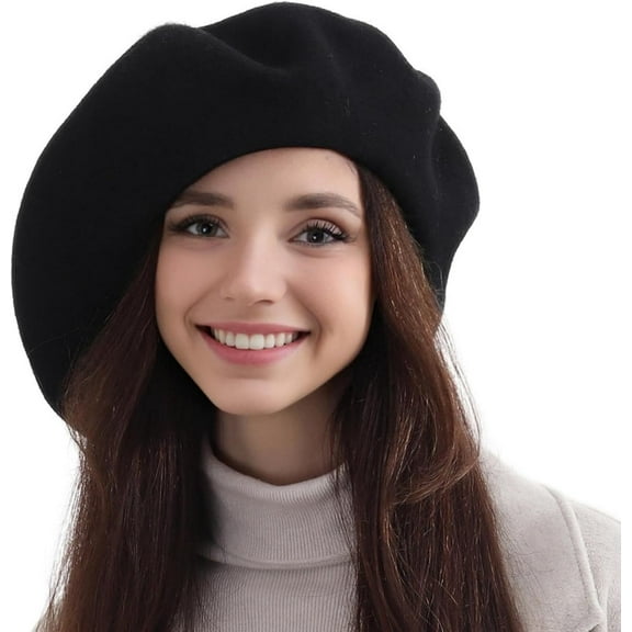YooGuoGuo XXL Wool French White Beret Hats for Women Man Painter hat Classic Painter's Hat Girl Solid Color Classic