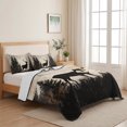 thumbnail image 5 of King Quilt Set 96''x106'', Vintage Forest Deer Lightweight Bedspread Coverlet Set with 2 Pillow Shams, Rustic Country Wildlife Woodland Breathable All Season Quilt Bedding for Bedroom/Guest Room, 5 of 9