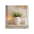 thumbnail image 2 of Terracotta Jug Vase with Multi Handle for Living Room Decor - Modern Home Decor Accent for Bedroom, Shelf Display, and Office Desk - Decorative Flower Vase for Entryway or Hallway Table - 12", White, 2 of 13