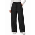 thumbnail image 2 of MOSHU Wide Leg Jeans for Women Elastic Waisted Denim Pants Straight Casual Womens Jean with Side Pockets, 2 of 10