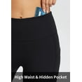 thumbnail image 5 of High Waist Black Yoga Running Compression Biker Shorts for Workouts Exercise with 3 Pockets, 5 of 6