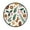 Christmas Spices and Holly Leaves, variant on 36.2 Inch Round Floor Mat Colorful Christmas Ornaments Carpet Decor Rug for Living Room Bedroom