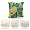 thumbnail image 4 of SHANXI Summer Tropical Green White Lemon Illustration Art Fruit Pillow Covers Pillowcases Home Decor Bed Couch Sofa Office Living Room Cushion 20x20in, 4 of 5