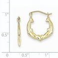 thumbnail image 2 of 10K Dolphin Heart Hollow Hoop Earrings 10k Yellow Gold Earrings, 2 of 2