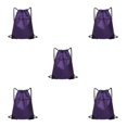 thumbnail image 2 of VONKY Portable Nylon Drawstring Bag Sack Beach Gym Backpack Shoes Bags Convenient and Versatile Purple 5Set, 2 of 6