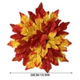thumbnail image 3 of Layered Artificial Maple Leaf Round Placemat, 14.91 in Multicolor Fall Harvest Table Mat, Plastic Autumn Tabletop Decor for Thanksgiving Halloween Dinner Party Setting, 3 of 6