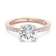 thumbnail image 2 of Cyprus - Moissanite Round Cut Lab Diamond Engagement Ring with Sidestones, 2 of 4