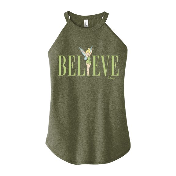 Tinker Bell - Believe - Juniors High Neck Tank Top