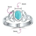 thumbnail image 5 of Bling Jewelry Womens Delicate Oval Gemstone Silver Ring for BFF Sorority Sister Celtic Knot Design, 5 of 7