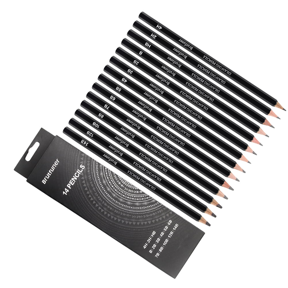 5 Count Sketch Pencil Collapsible Portable Lids Devices Black
